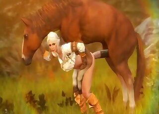 Roach uses its colossal cock to fuck Ciri's overflowing pussy